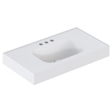 Mia 900mm Matte White Wall Hung Basin with Overflow